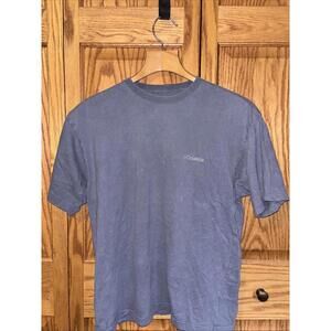 Columbia Shirt Mens Medium Blue Short Sleeve Graphic‎ Tee Outdoor Hiking EUC